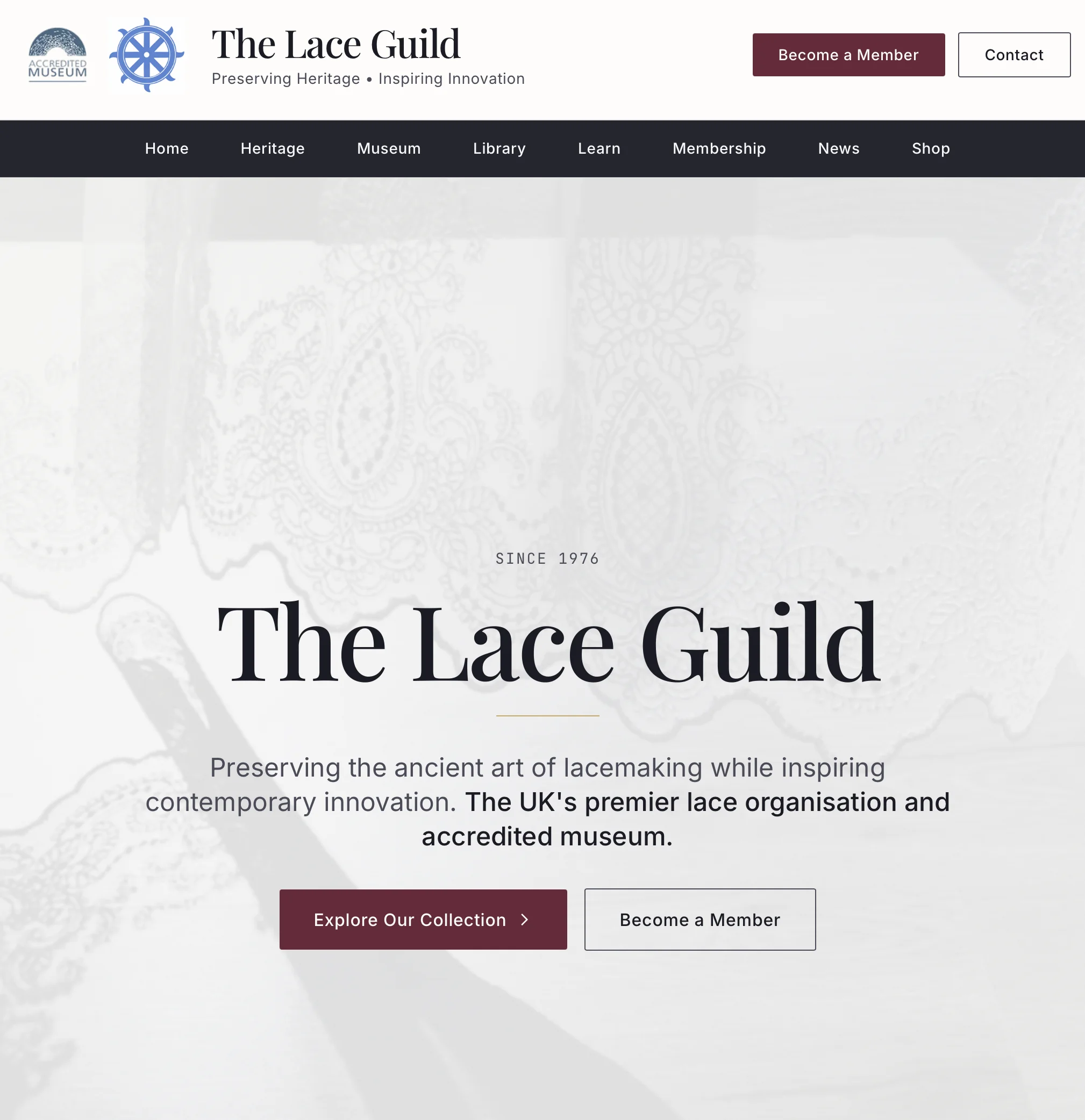 The Lace Guild website